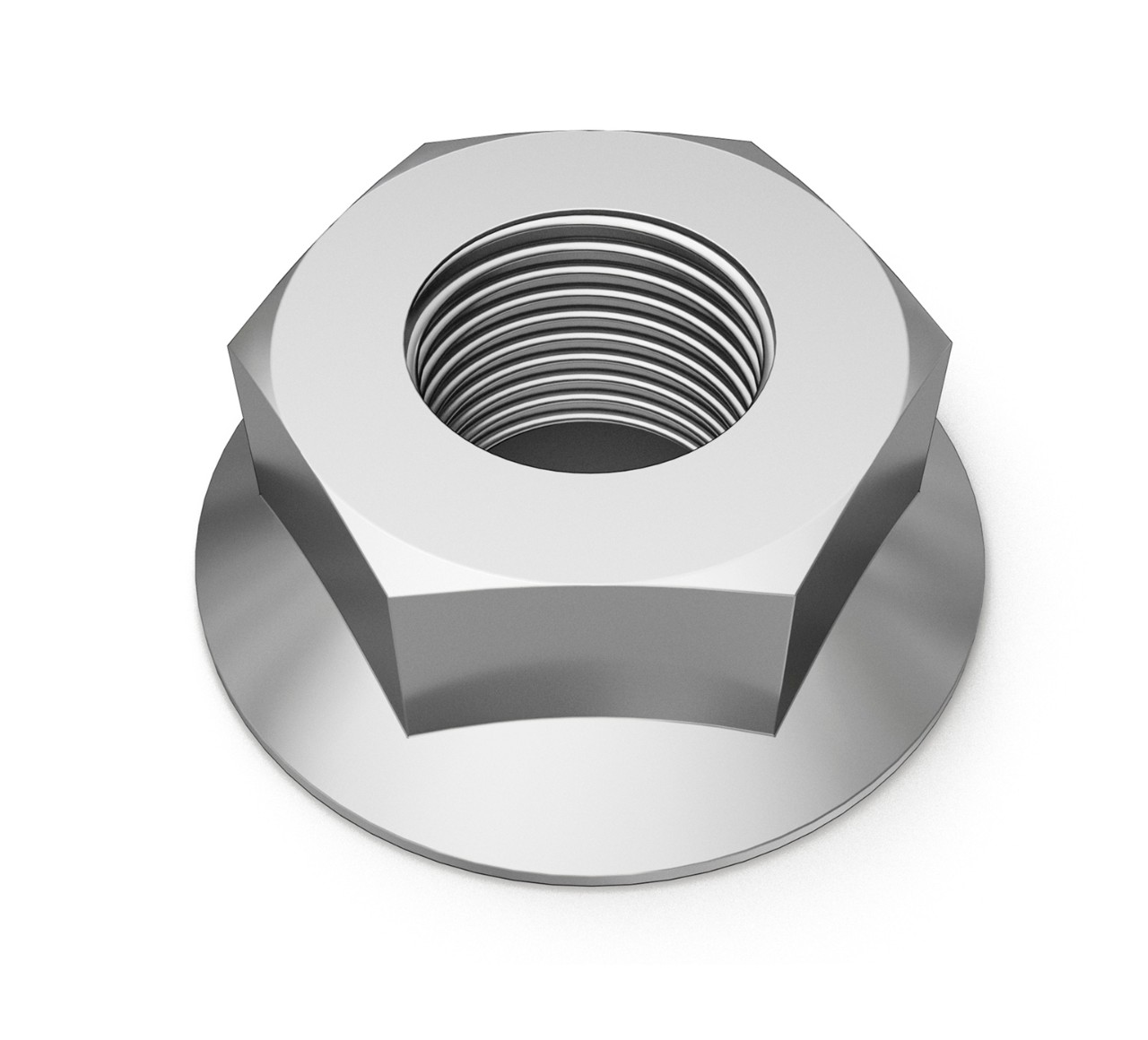 07792 Steel Hex Flange Nut - M10 Thread x 0.305 in alt 1
