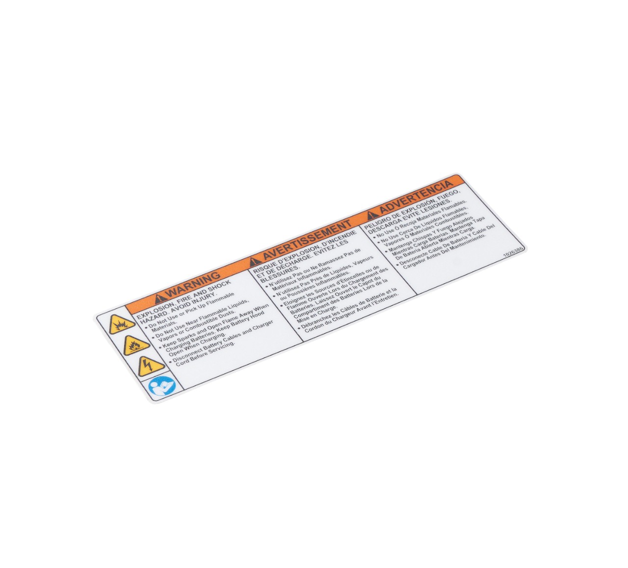 1026386 "ETIQ, ATTENTION (EXPL,FEU,SHK EN/FR/ES) alt 1