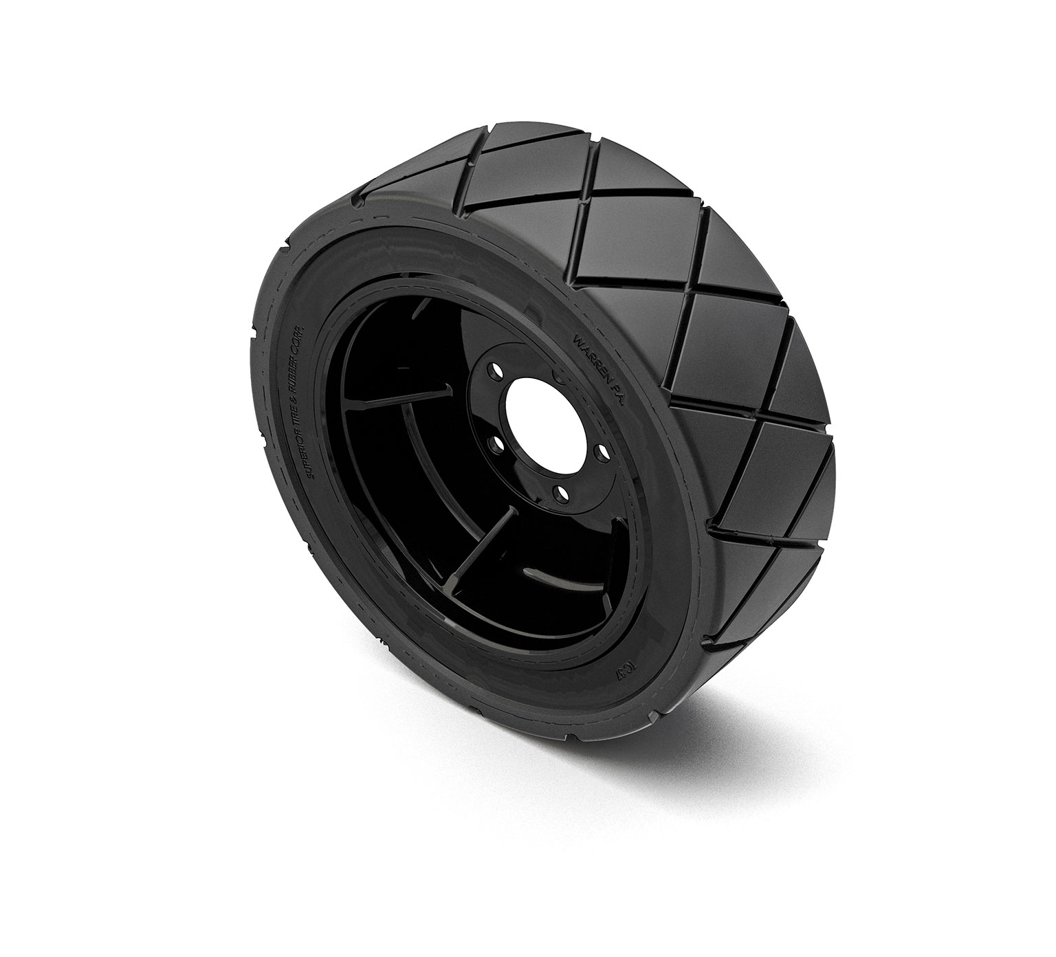 TennantTrue Solid Hi Traction Tire & Rim Assembly | PN: 1059343